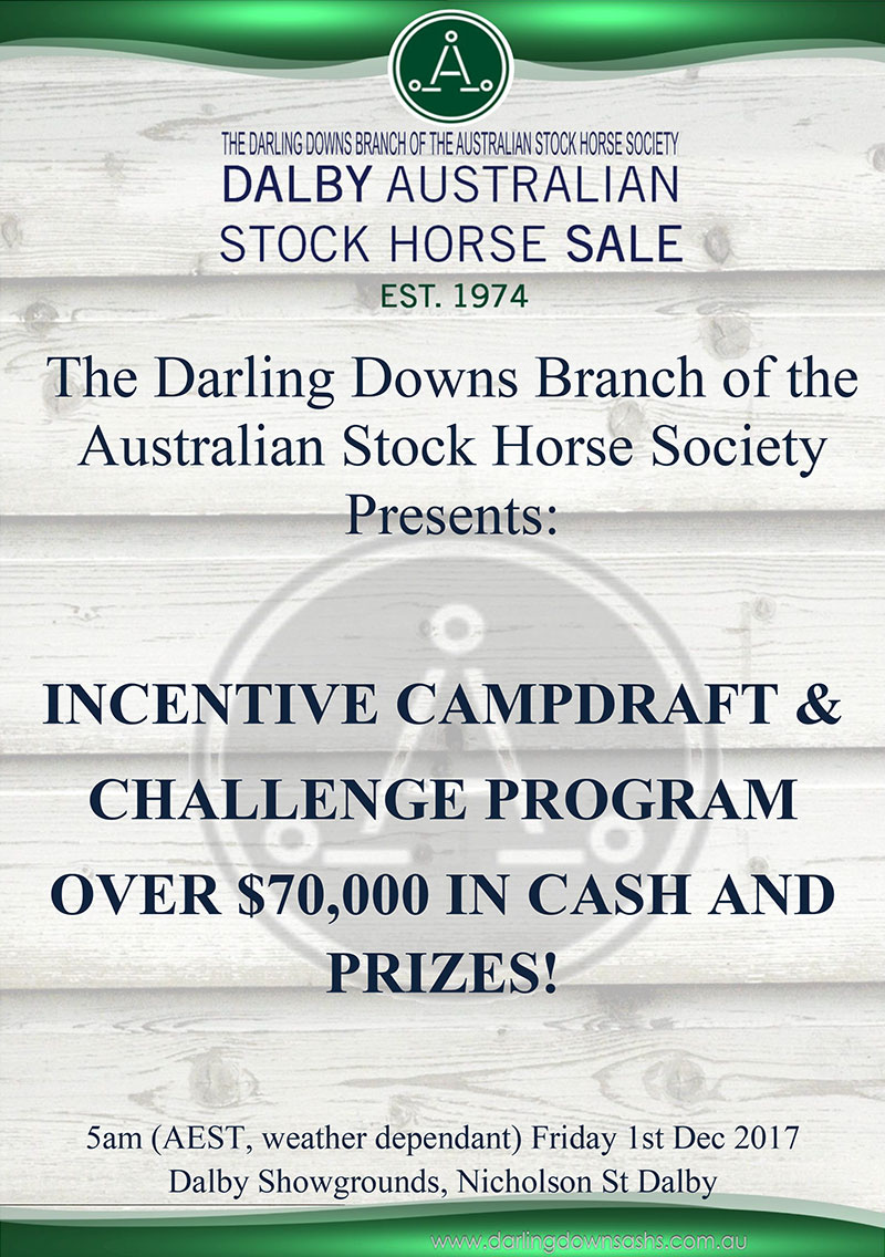 2017 Dalby Stockhorse Sale program.